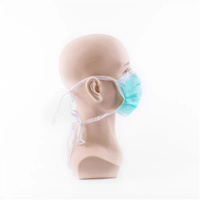 Vienreizējās lietošanas sejas maska ar kaklasaitēm